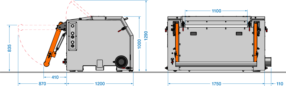GT1100 Disegno quotato/Layout