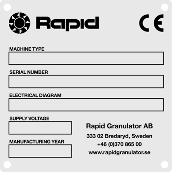 Type Plate Sheet Aluminium 89X89