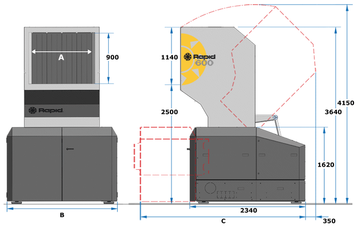 600 "A cuore aperto" Disegno quotato/Layout