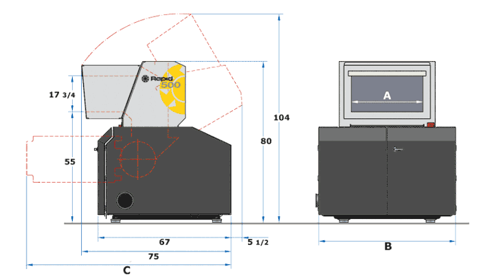 500 "Open-Hearted" Dimensional drawing/layout